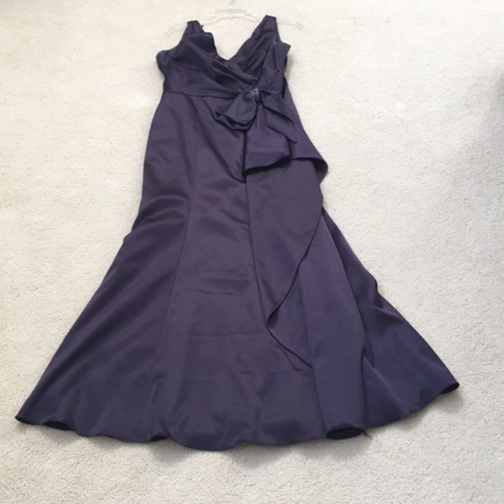 Purple vneck wrap prom dress size 10